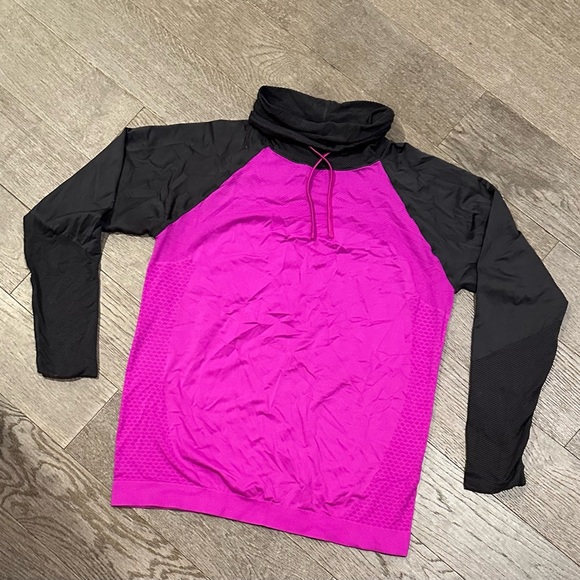 Champion Tops - Champion Long Sleeve Mock Neck Pink Pull Over Size XL